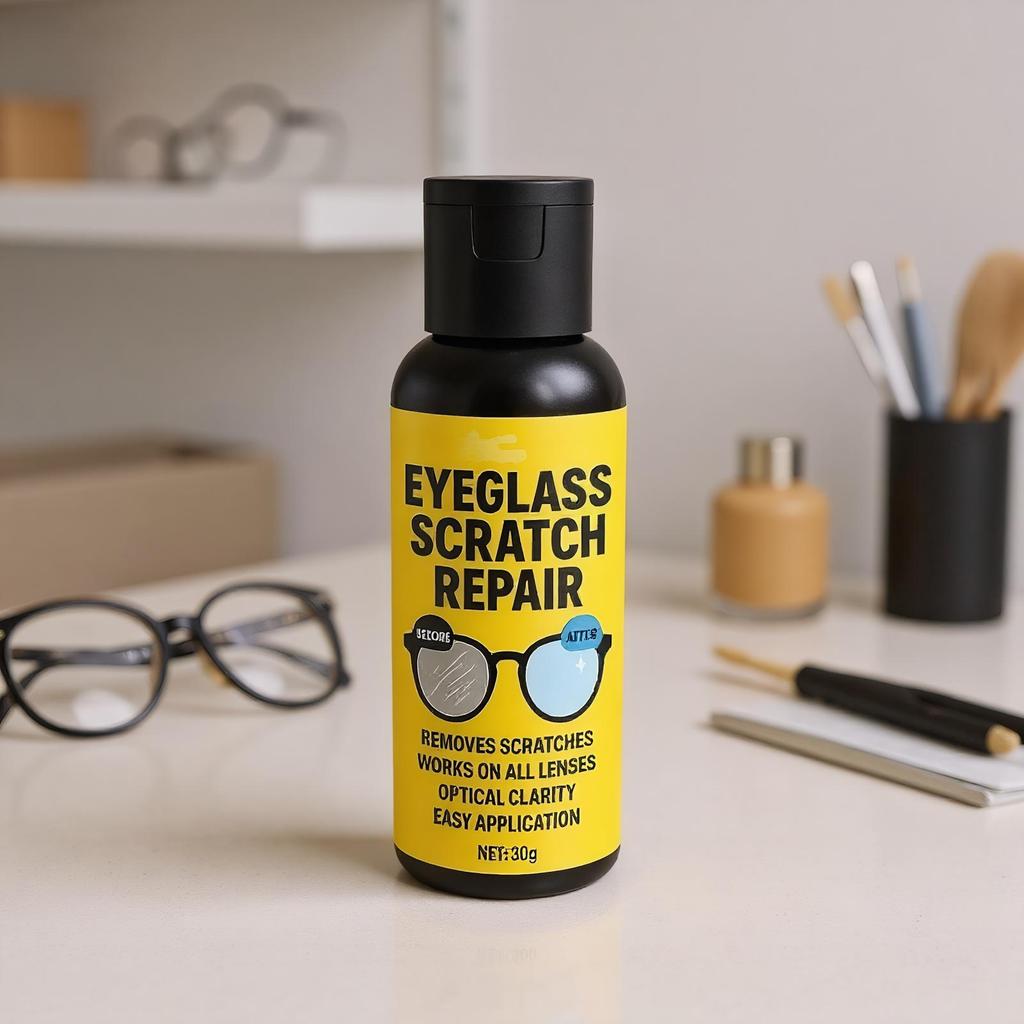 30ml Glass Scratch Remover Anti Fog Sunglasses Cleaner Glasses Polishing Scratch Remover for Camera Mirror Windshield Window