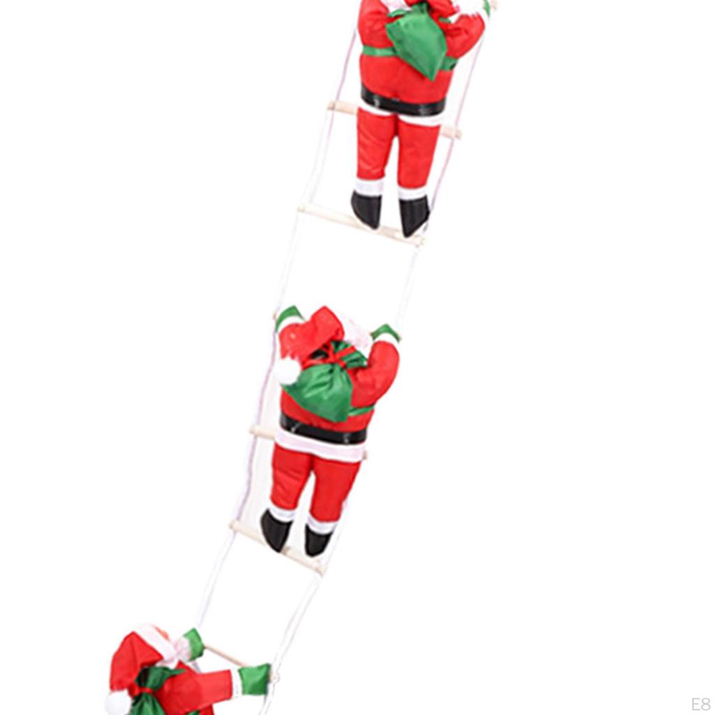Climbing Santa Claus on Rope Ladder Hanging Decoration,Christmas Tree Ornament Xmas Decor for