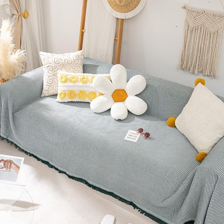 Knitted Universal Sofa Towel Nordic Ins Wind Cover Cloth Full Cover Sofa Cushion Cover Cover Blanket Single Three People All Seasons