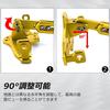 GREENBEAN Motorcycle License Plate Fender Tilt Holder, Adjustable Angle, Machined Aluminum with LED Light, Gold