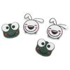 4 PCS Tennis Racket Vibration Dampener Cartoon Animal Shape Tennis Shock Absorber Frog 2.2cm 0.9in Rabbit 2.8cm 1.1in