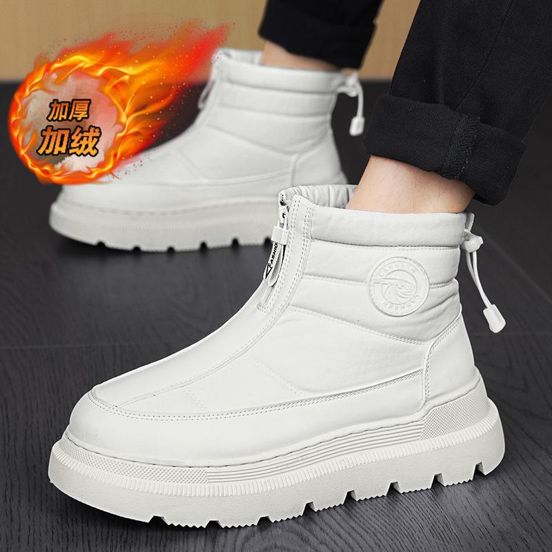 Winter outdoor snow boots thick-soled non-slip piled thickened warm cotton shoes new travel cotton boots