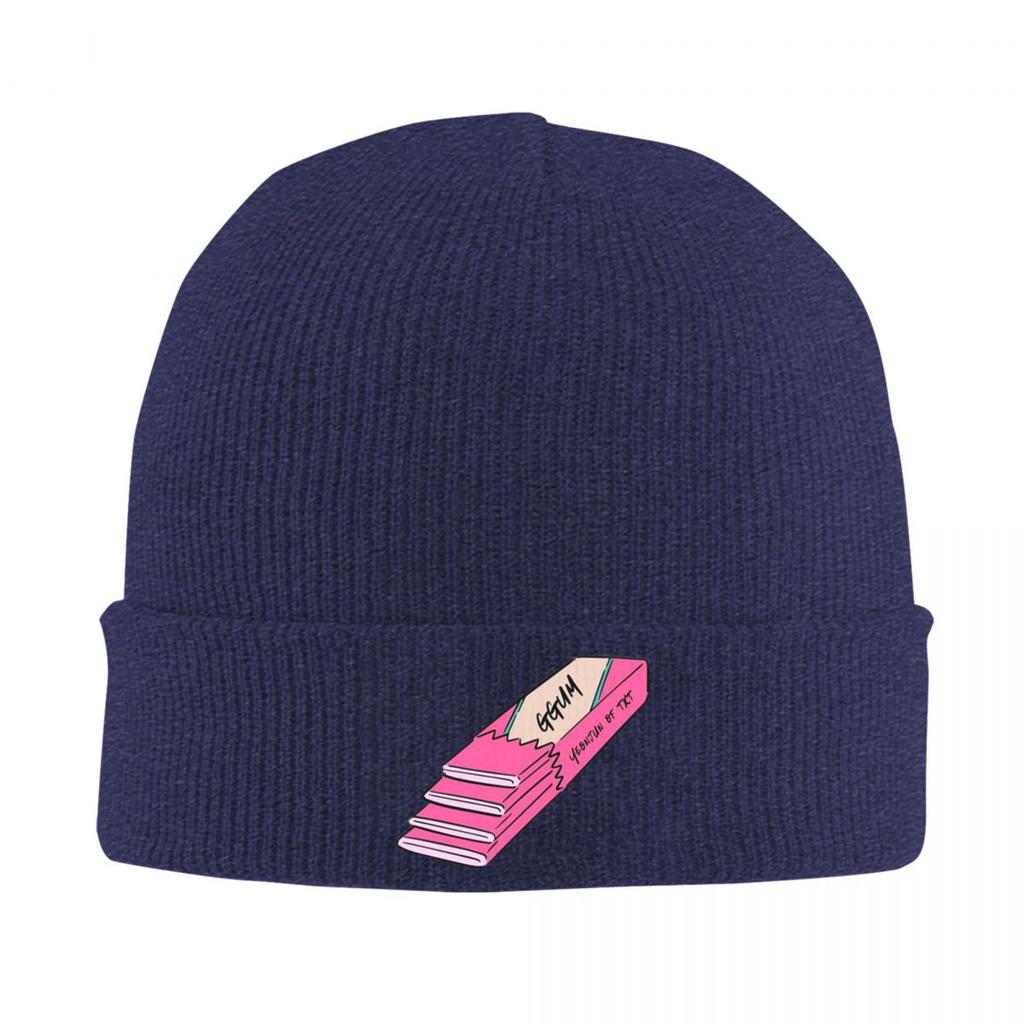 Ggum Yeonjun Logo Warm Knitted Cap Winter Knit Bonnet Hat Skullies Beanies Hip Hop Caps for Unisex