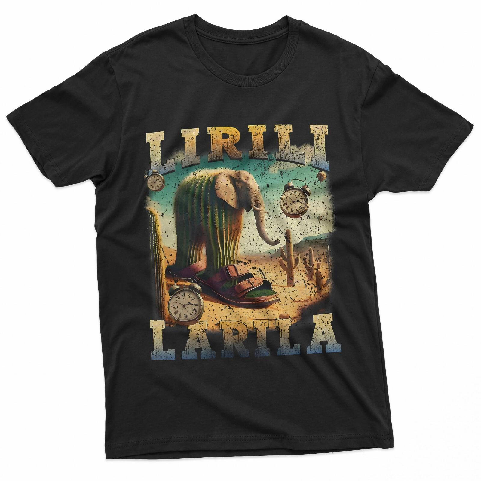 Lirili Larila Funny Italian Brainrot Meme Cactus Elephant T-Shirt S