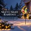 Christmas Gifts for Outdoor Spaces Santa Claus Moon Decorative Stake, Solar Powered LED Garden Waterproof Iron Stakes Light, Metal Stake Decor