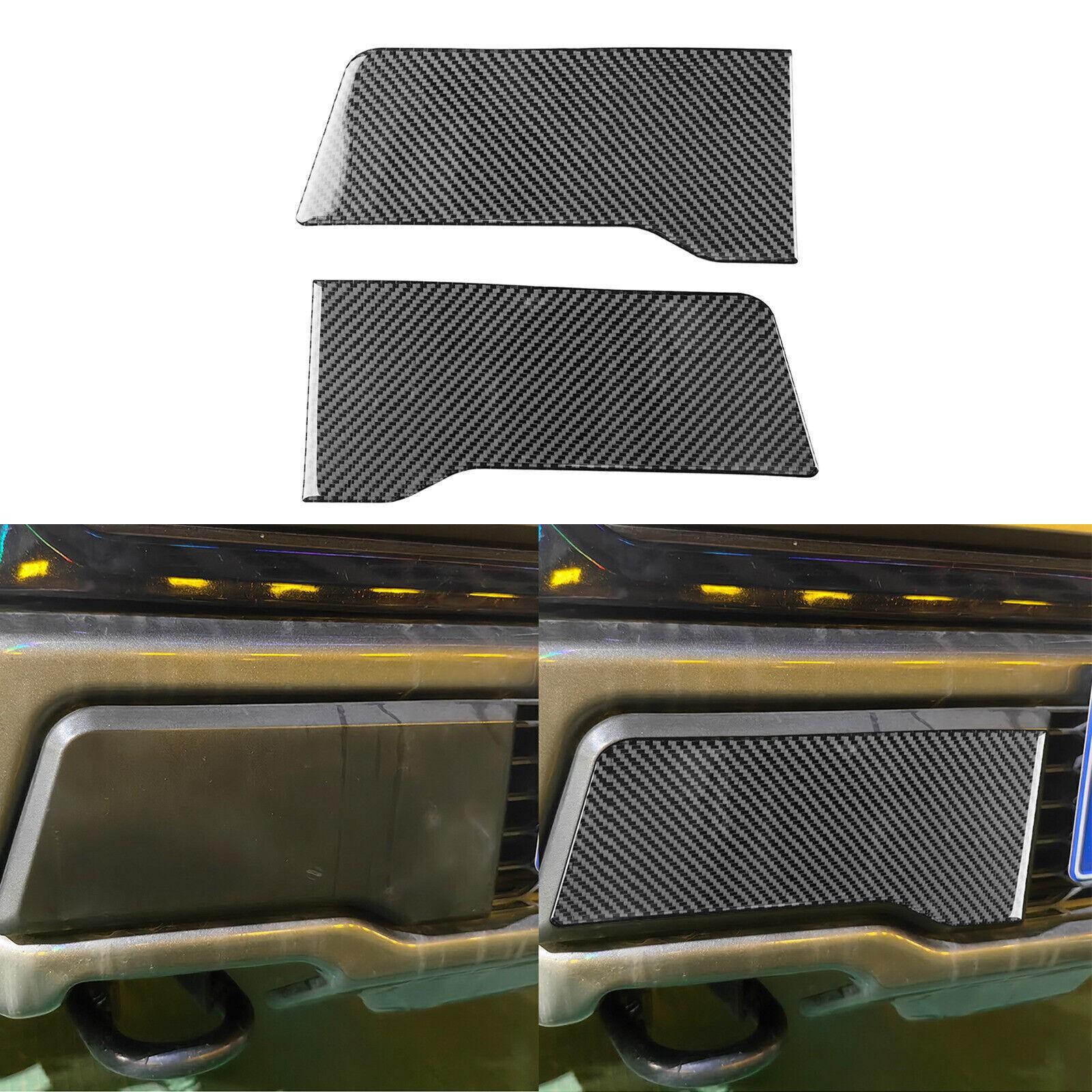 2Pcs Real Carbon Fiber Front Bumper Corner Cover Trim  For Ford F150 2015-20