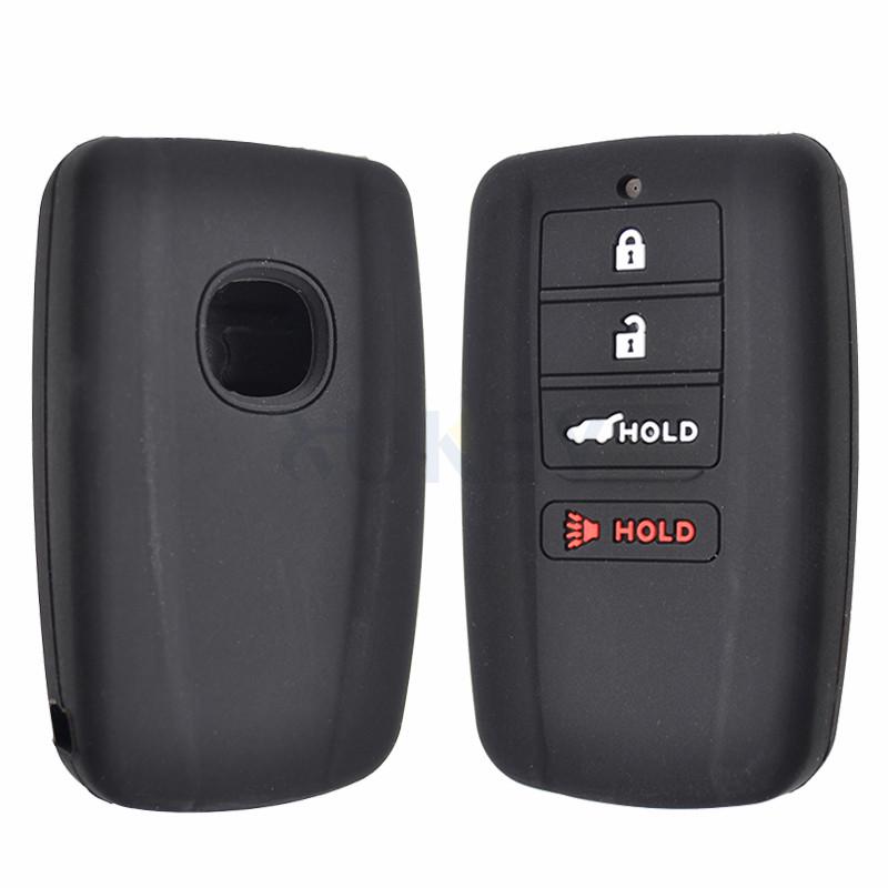 

Силиконовый чехол для дистанционного ключа Fob Shell Cover Skin Holder 4 кнопки для Acura MDX 2016 - 2019 чёрный