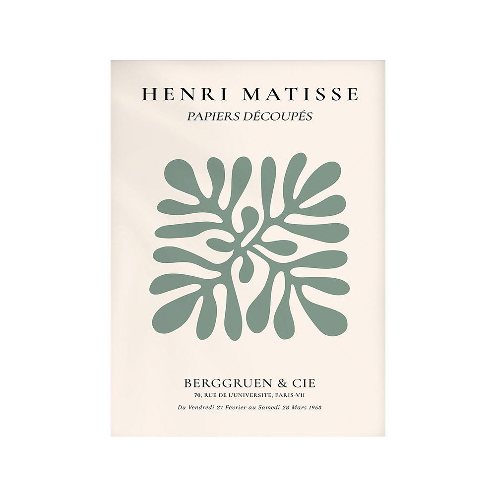 Abstrakte Matisse Blumen Blatt Nordic Neutral Galerie Poster und Drucke Malerei Wand Kunst Leinwand Wand Bilder für Wohnzimmer