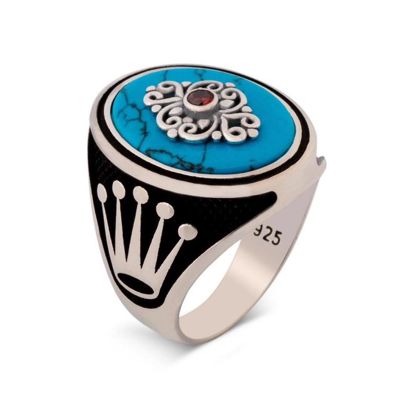 

Серебряное кольцо Tac Turquoise с бирюзовым камнем