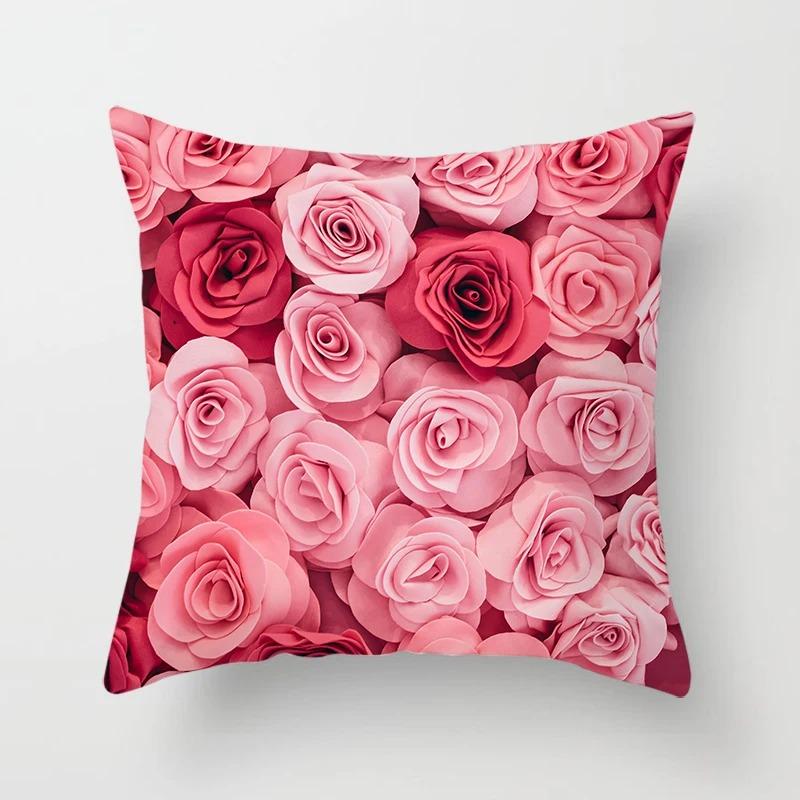 Flower Pattern Pillowcase Car Ornaments Office Living Room Home Pillowcase