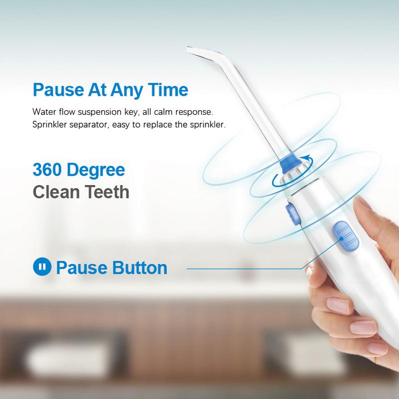 Portable Oral Irrigator Mouthwash Dispenser Dental Water Jet Flosser Thread Teeth Washing Tool Kit
