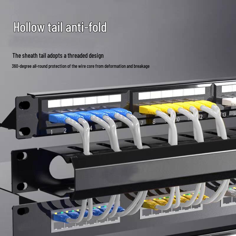 RJ45 Boot 50-Piece Set: Gold-Plated CAT6 Crystal Head & Network Cable Rubber Boots - 100 Pieces Total