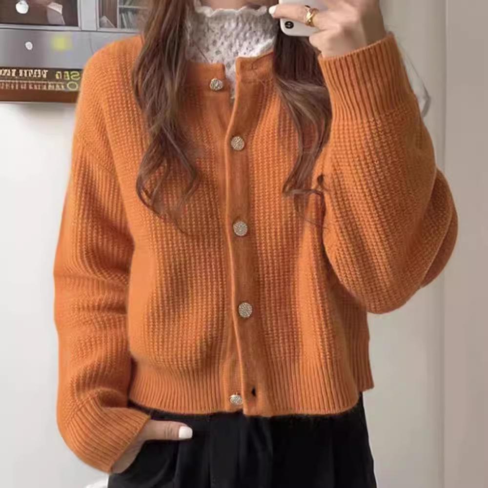 Women's Retro Loose Knit Cardigan - Autumn/Winter 2026 Collection