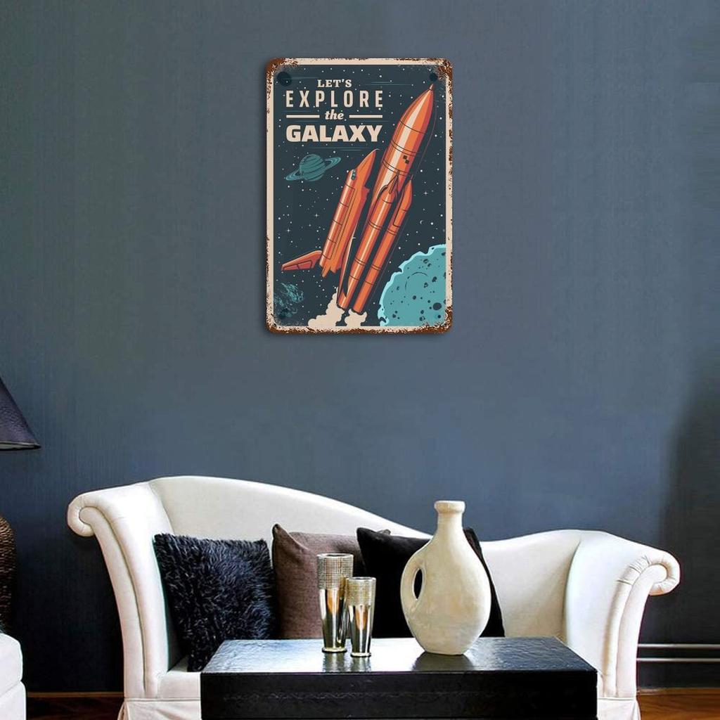 1PC Vertical Vintage Metal Tin Wall Sign with Rustic Texture, 20x30cm or 30x40cm, Retro Indoor Decoration for Cafe Bar Garage Restaurant Home
