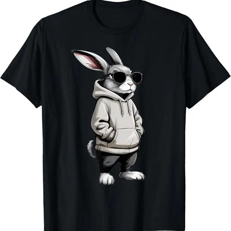 Cool Bunny Face With Sunglasses Easter Day For Boys Men Kids T Shirt