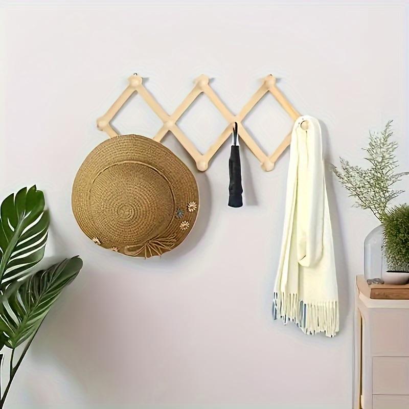 1pc Bohemian Style Retractable Wall Coat Rack for Hats, Jackets, Necklaces, Towels, Hats, Belts, Scarves, Kitchen Utensils Wall Hanging Rack