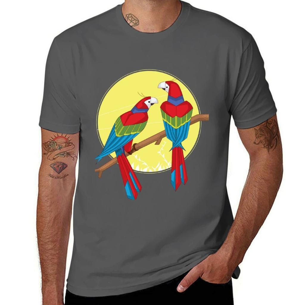 Scarlet Macaw Tshirt Plus Size Summer Casual Tshirt