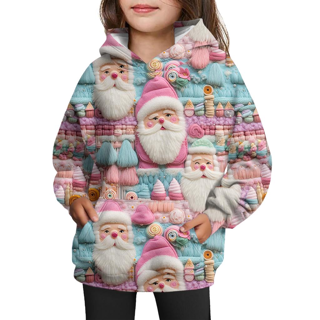 Girls' Hooded Tie-Dye Sweatshirt - Pullover Print Top