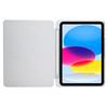 For iPad (2025)/10.9 (2022) Case Y-Fold Stand Pyramid-Patterned Leather+Clear Acrylic Tablet Cover with Pencil Holder