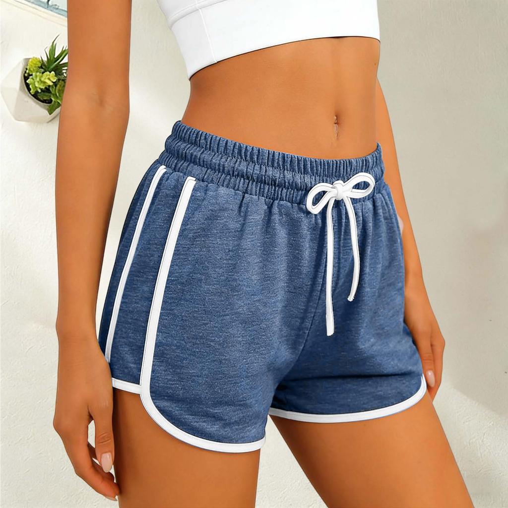 Women's Sports Shorts Drawstring Shorts With Side Pockets Casual Loose Pants
