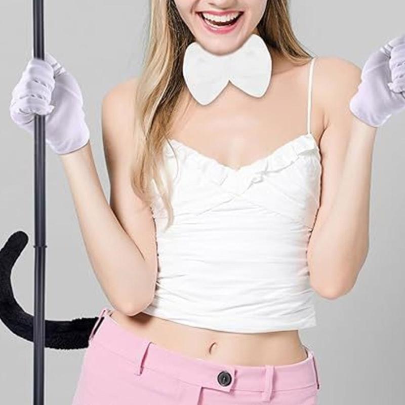Maus Kostüm Zubehör Maus Ohren Stirnband Schwanz Blindenstock für Halloween Cosplay Party Verkleidung Tierkostüme