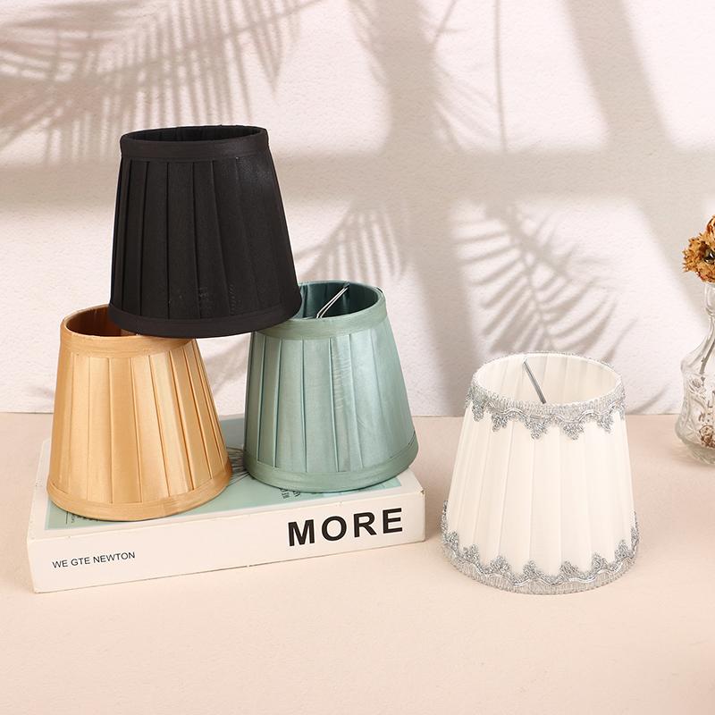 Dia 12Cm Modern Style Chandelier Fabric Lamp Shade Clip On Mini Wall Lamp Shade Hotel Bedroom Bedside Floor Lamp Shell Cover