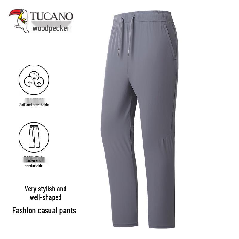 TUCANO Men s Summer Cool Ice Silk Straight Leg Casual Pants 2XL