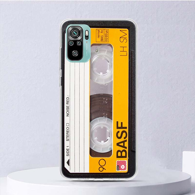 Vintage Magnetic Old Tape Cassette Soft Case For Xiaomi Redmi Note 14 13 12S 11S 10S 12 Pro Plus Phone Cover 11 10 11E 11T Note1