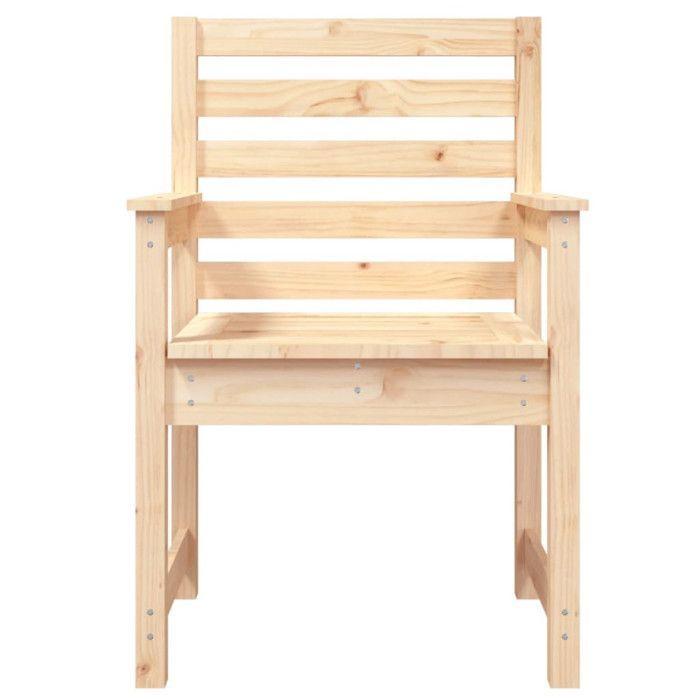 VidaXL Chaises de jardin 2 pcs 60x48x91 cm bois massif de pin 824053