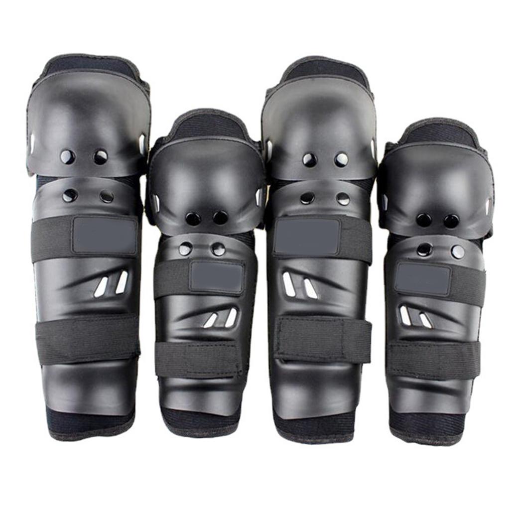 Motocross riding knee and elbow pads set adjustable PE EVA foam guards for motorcycle cycling adults