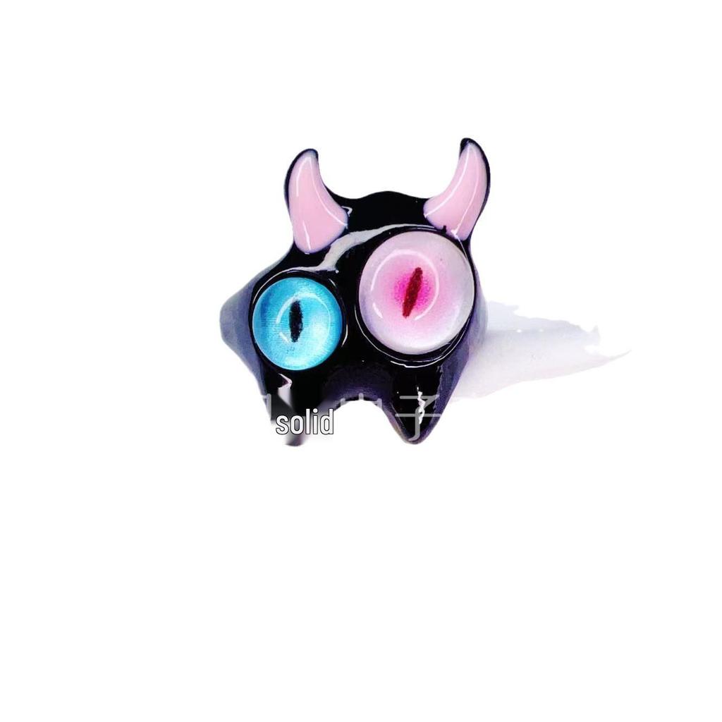 2024 Dopamine Little Devil Cartoon Ring - Childlike Monster Design for Students & Couples