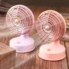 Mini Desk Fan USB Rechargeable Single Speed Personal Table Fan Adjustable 90 Degree Head Tilt Quiet Fan for Bedside Desktop