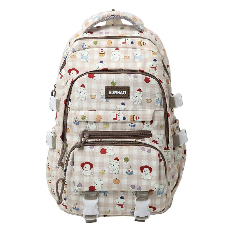 Large Capacity Backpack Cartoon Print Student Schoolbag