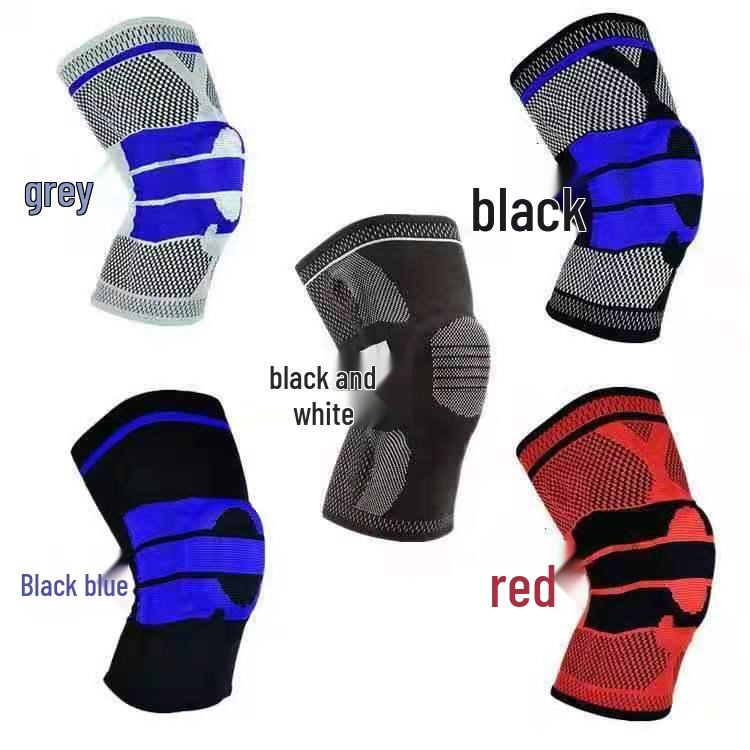 Sleeved Silicone-Supported Sports Knee Pads for Cycling, Hiking, Running, Fitness, Basketball and Outdoor Protection