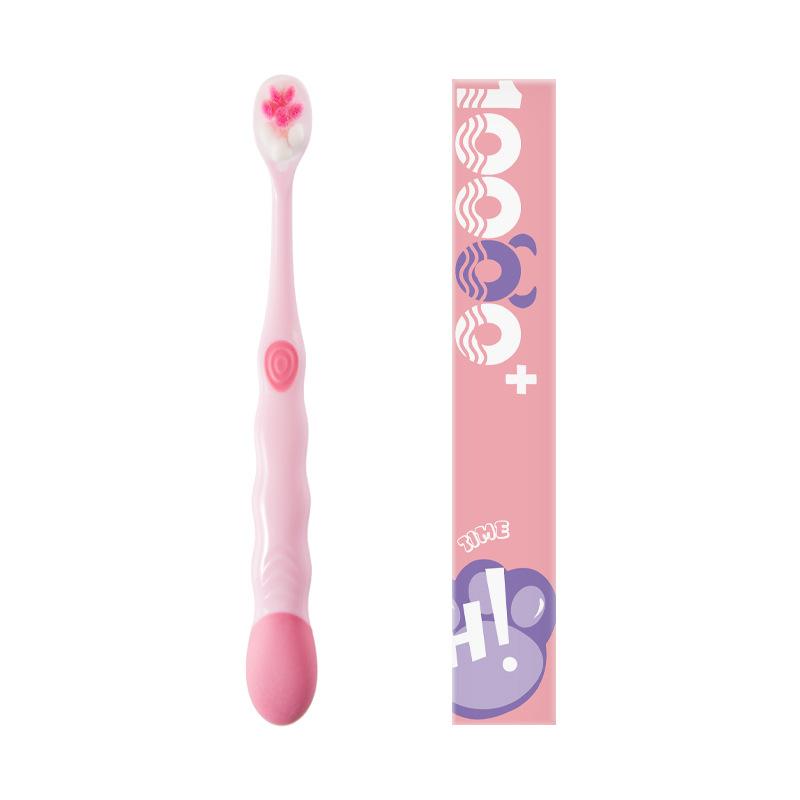 Cepillo de dientes de cerdas súper suaves con dibujos de gatos para niños, herramientas para el cuidado de la salud, cepillo de dientes blanqueador para bebés, accesorios de entrenamiento para niños