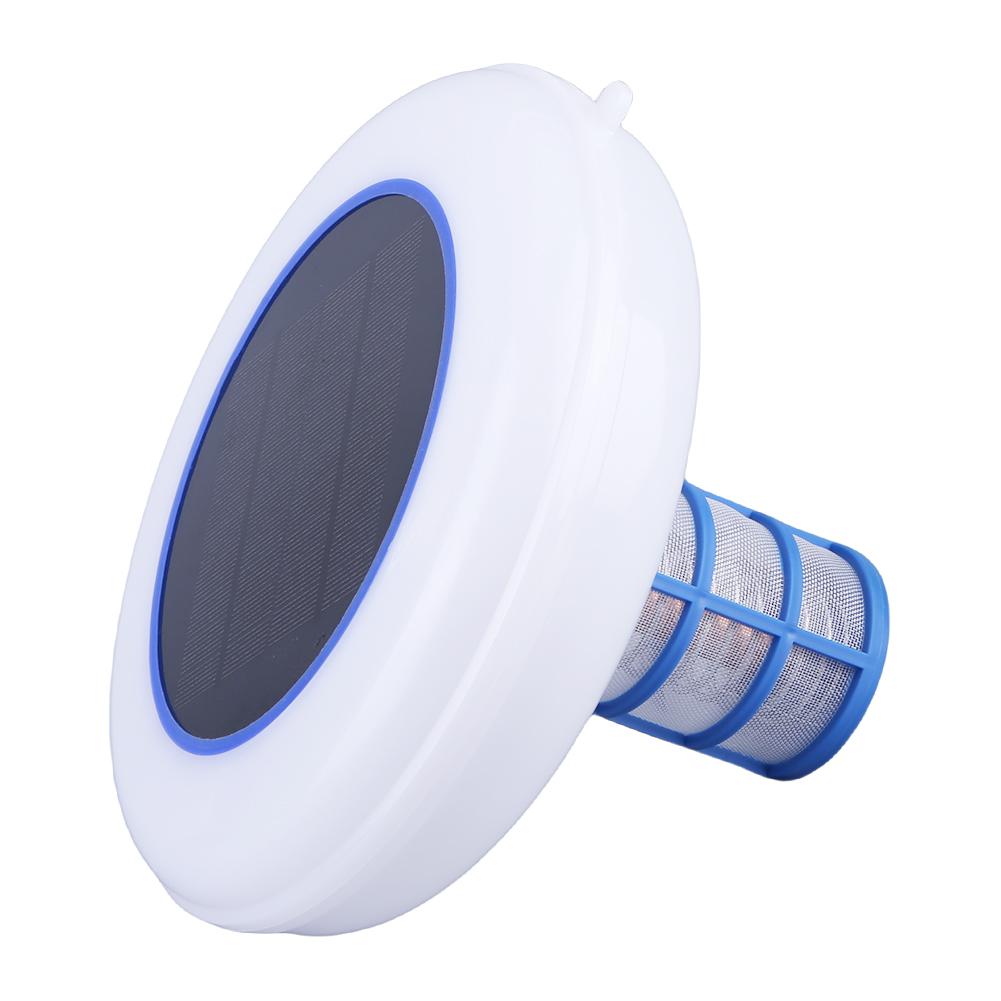 Solar Copper Pool Cleaner W/ Auto Switching 7-Colored LED Night Light Pool Cleaning Purifier for Fresh & Salt Water Pools & Spas