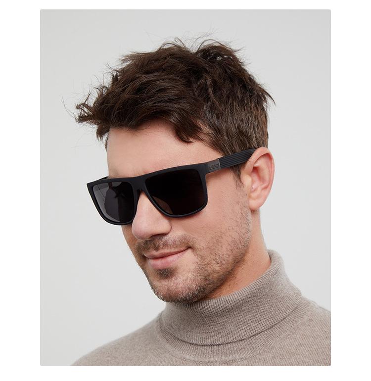 Men's Retro Square Polarized Sunglasses - Fashionable Anti-Glare Eyewear