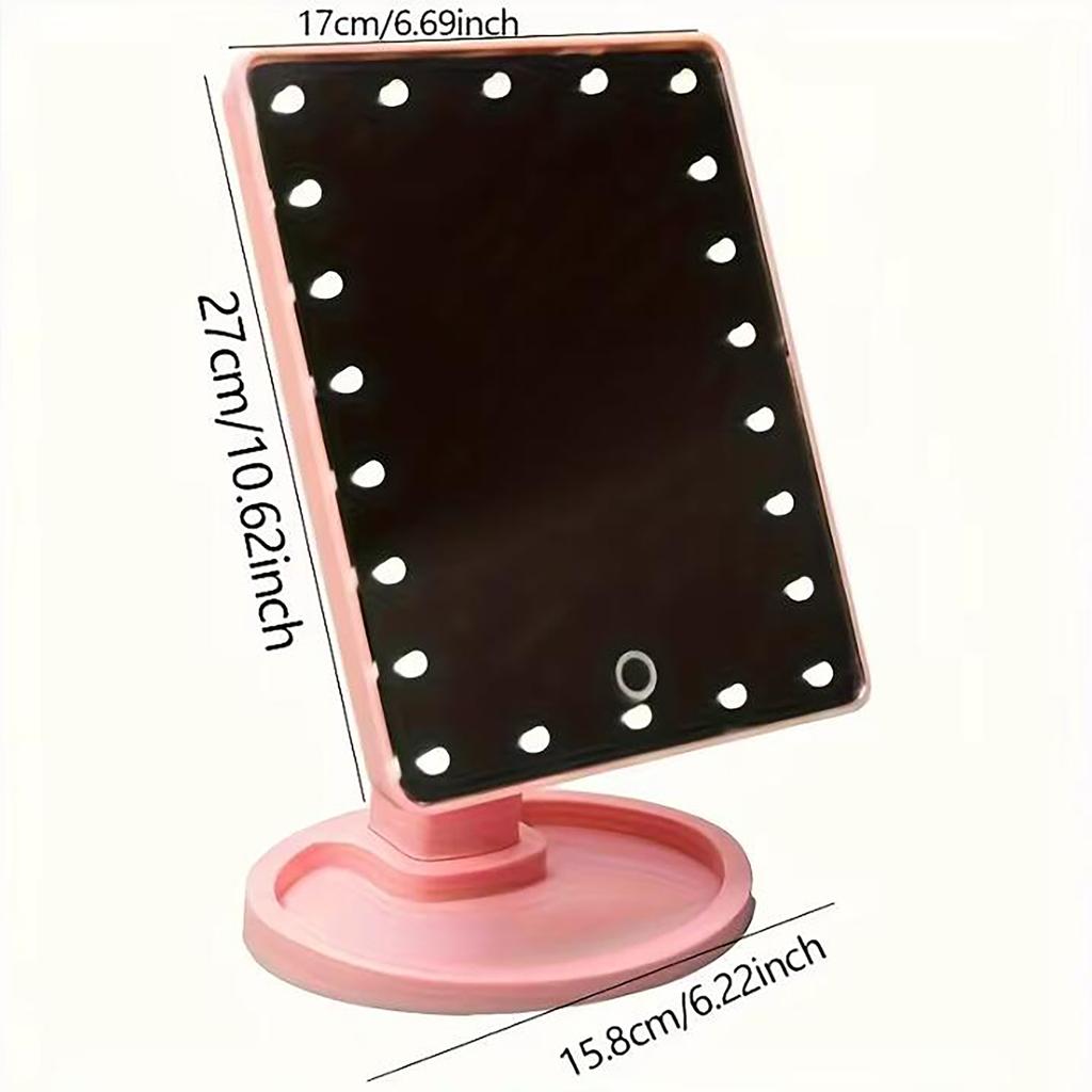 1pc Luminous Makeup Mirror, 360 ° Rotating Creative Makeup Mirror, Portable and Stylish