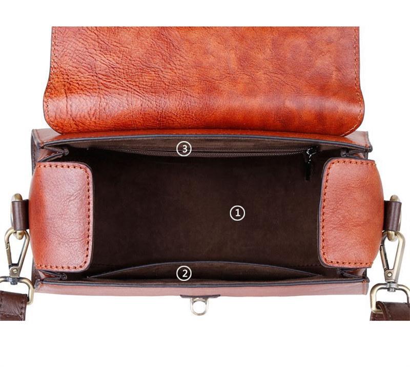 Vintage Design Women Handbags Genuine Leather Shoulder Bags Brand Fashion Crossbody Bag Business Purse