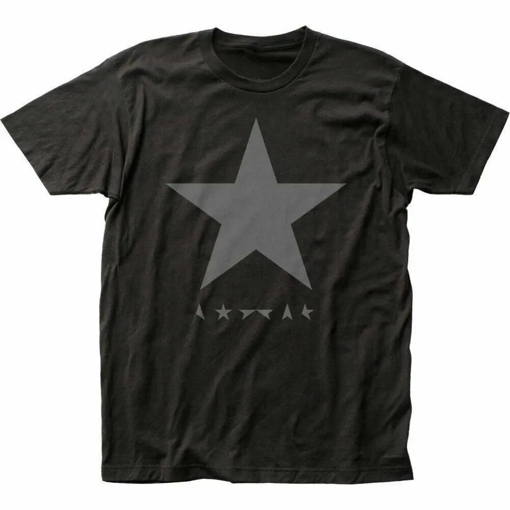 Licensed Rock N Roll Band Music Tee David Bowie Blackstar T Shirt Black Fashion Casual Trend Y2k Vintage Cotton T-shirt Unisex