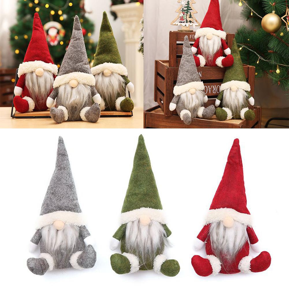 Gemütliches und weiches gesichtsloses Zwerg-Weihnachtsmann-Spielzeug für Weihnachtsdekoration