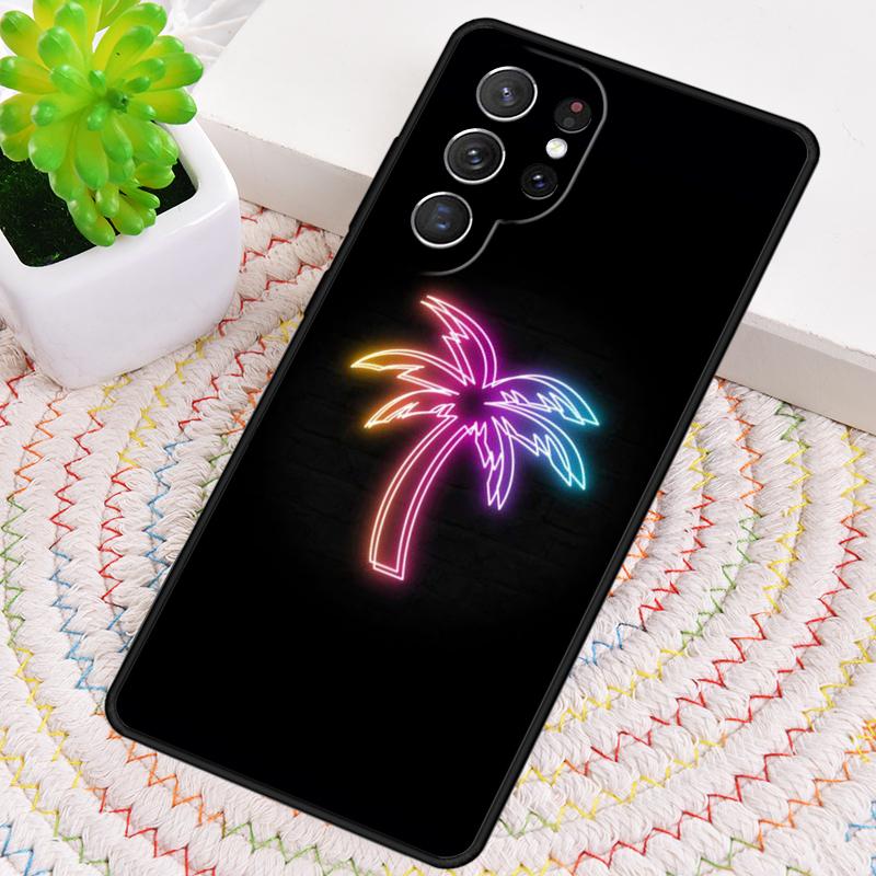 Neon Light Silicone Phone Case For Samsung Galaxy note 10 pro S26 S25 S24 S23 S22 S21 Plus S25Ultra Capa Cover