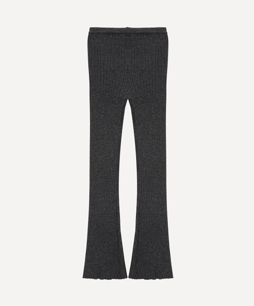 Daenkeudieo Layered Knit Wrap Set Pants - Charcoal