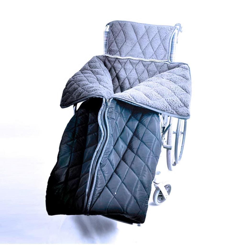 Fleece-Lined Winter Wheelchair Blanket: Windproof, Warm, and Thickened for Elderly Cold and Leg Protection Outdoors.