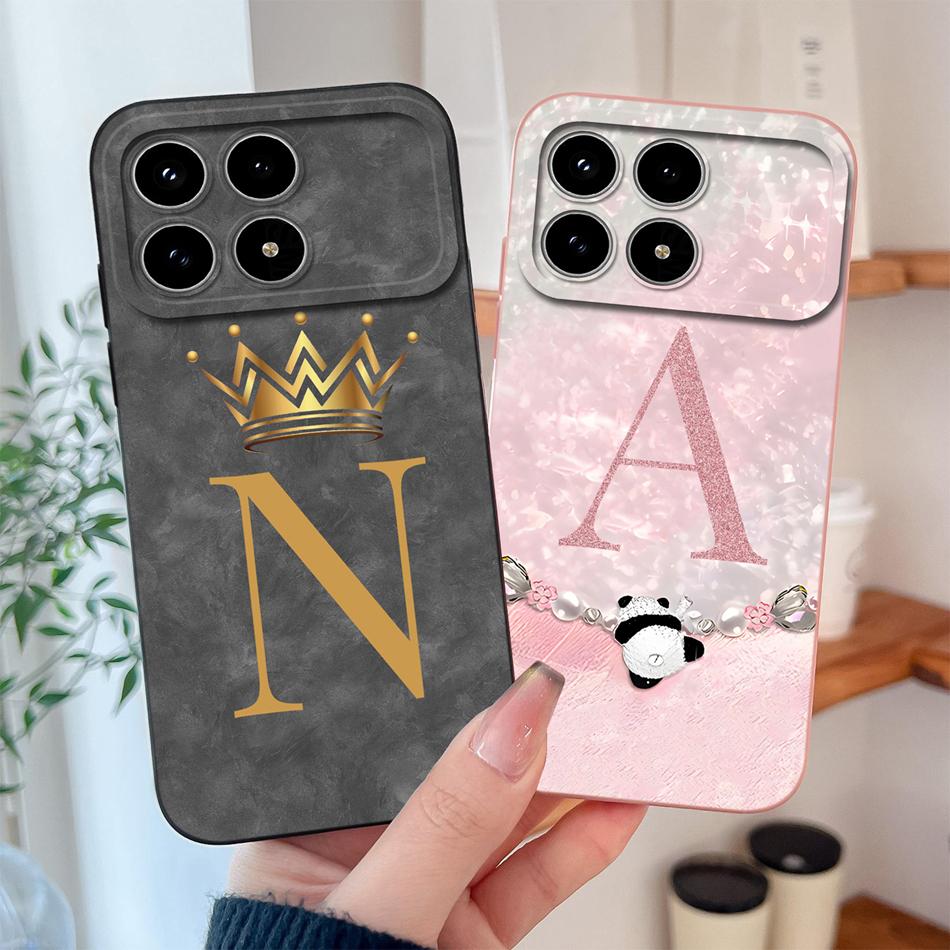 For Poco F8 Pro / F8 Ultra Phone Cover Lovely Letters Anti Drop Case For Poco F 8 Ultra F 8Pro Soft Smooth Liquid Silicone Shell