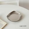 Retro Stainless Steel Cake Tray Square Luxury Dessert Plate Photo Props Minimalist Serving Tray Home Decoration