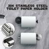 Toilet Paper Holder Wall Mounted Towel Holder For Kitchen Stainless Steel Cabinet Paper Roll Storage Hanger Bathroom Accessories