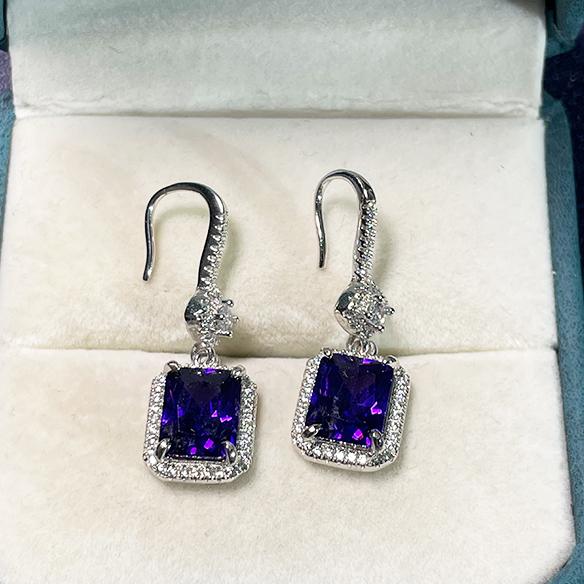 

Классические серьги-капли Cellacity из стерлингового серебра 925 пробы для очаровательных дам с 8 * 10 мм турмалином Параиба, драгоценный камень, подарок для свадебной вечеринки