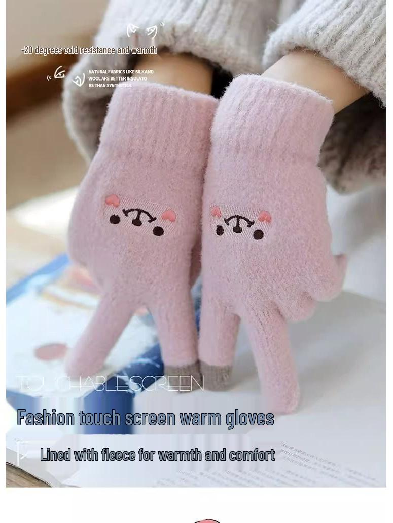 

Сделка для новичков: Теплые перчатки с сенсорным экраном в корейском стиле для осени/зимы