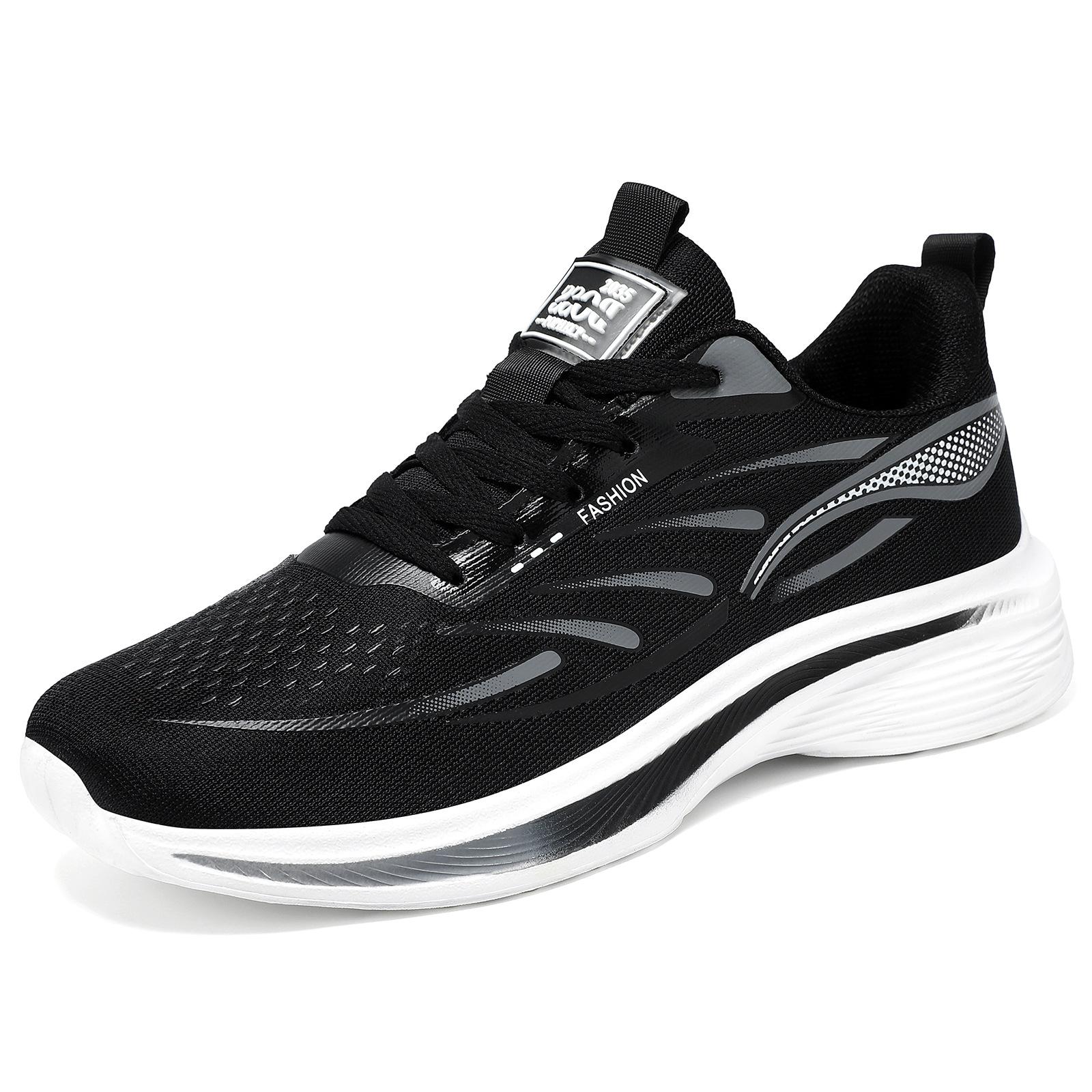 

Men s Large-size Rubber-soled Sports Shoes with Breathable and Comfortable Design for Casual Running. 47 чорний/сірий колір